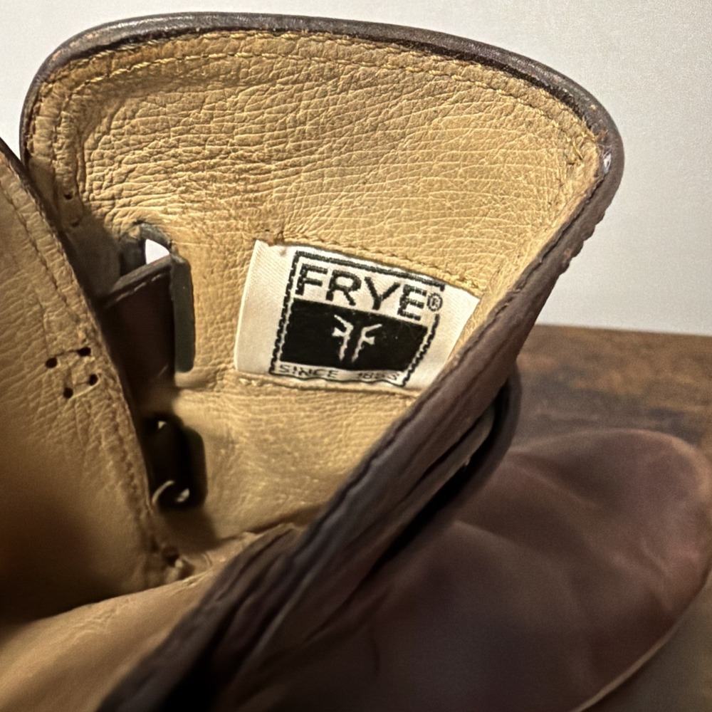 FRYE Shirley 77734 Strappy Short Boot, Brown Leather Ankle Strap Women's Sz 8.5B - Picture 13 of 14
